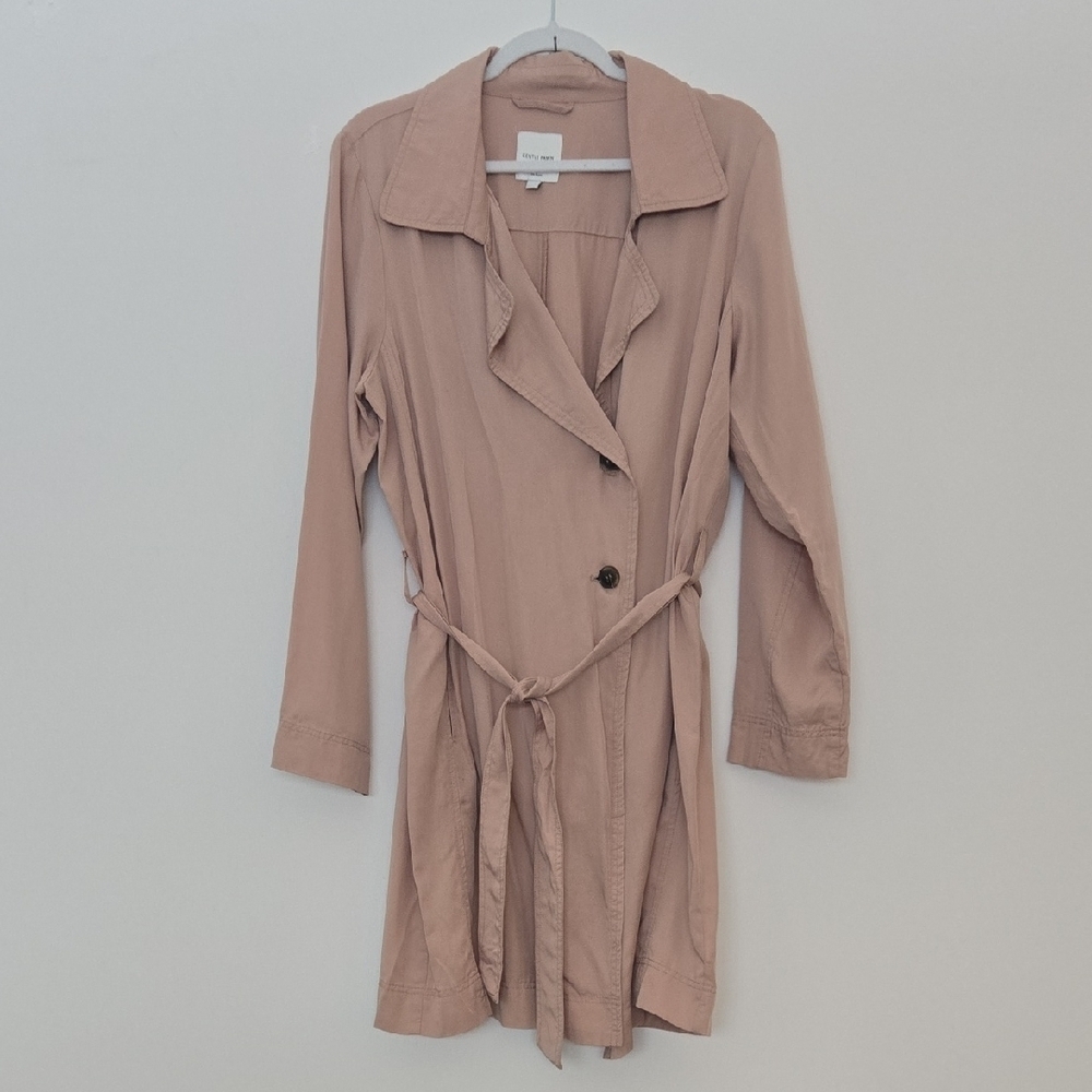 Gentle Fawn Tan Lightweight Trench Coat Spring Normcore Minimalist Large